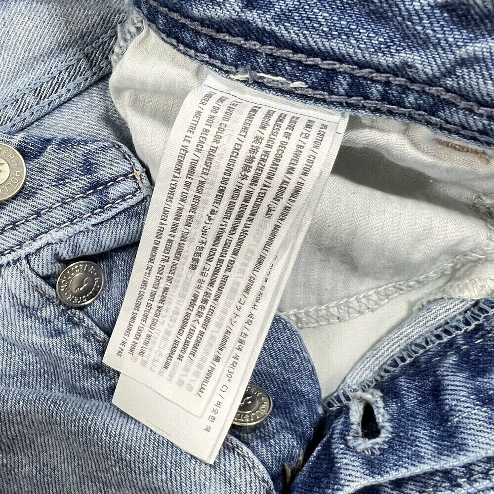 Hollister High Rise Vintage Button Fly Short Distressed‎ Raw Hem Size 27 - Picture 4 of 12